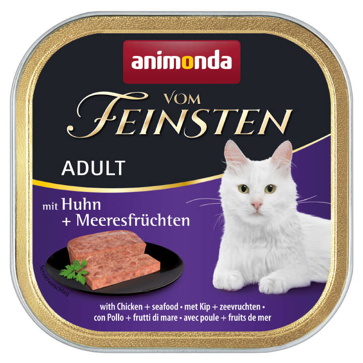 animonda Katzen-Nassfutter Vom Feinsten Adult Huhn + Meeresfrüchte